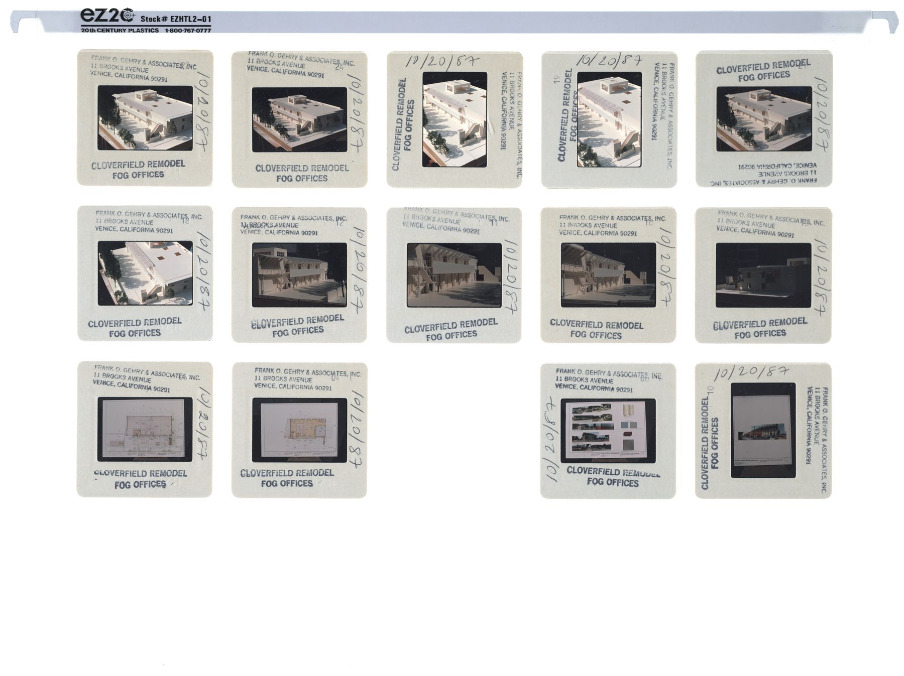 Frank O. Gehry & Associates architectural model study, 1987